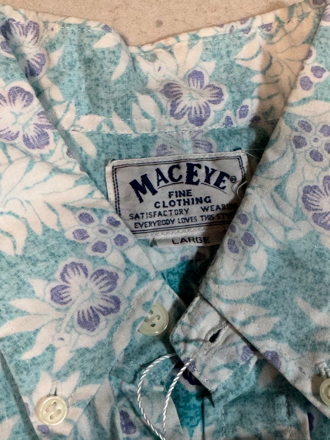 Maceye 일본 빈티지 풀오버 하와이안 셔츠 L 상품이미지4