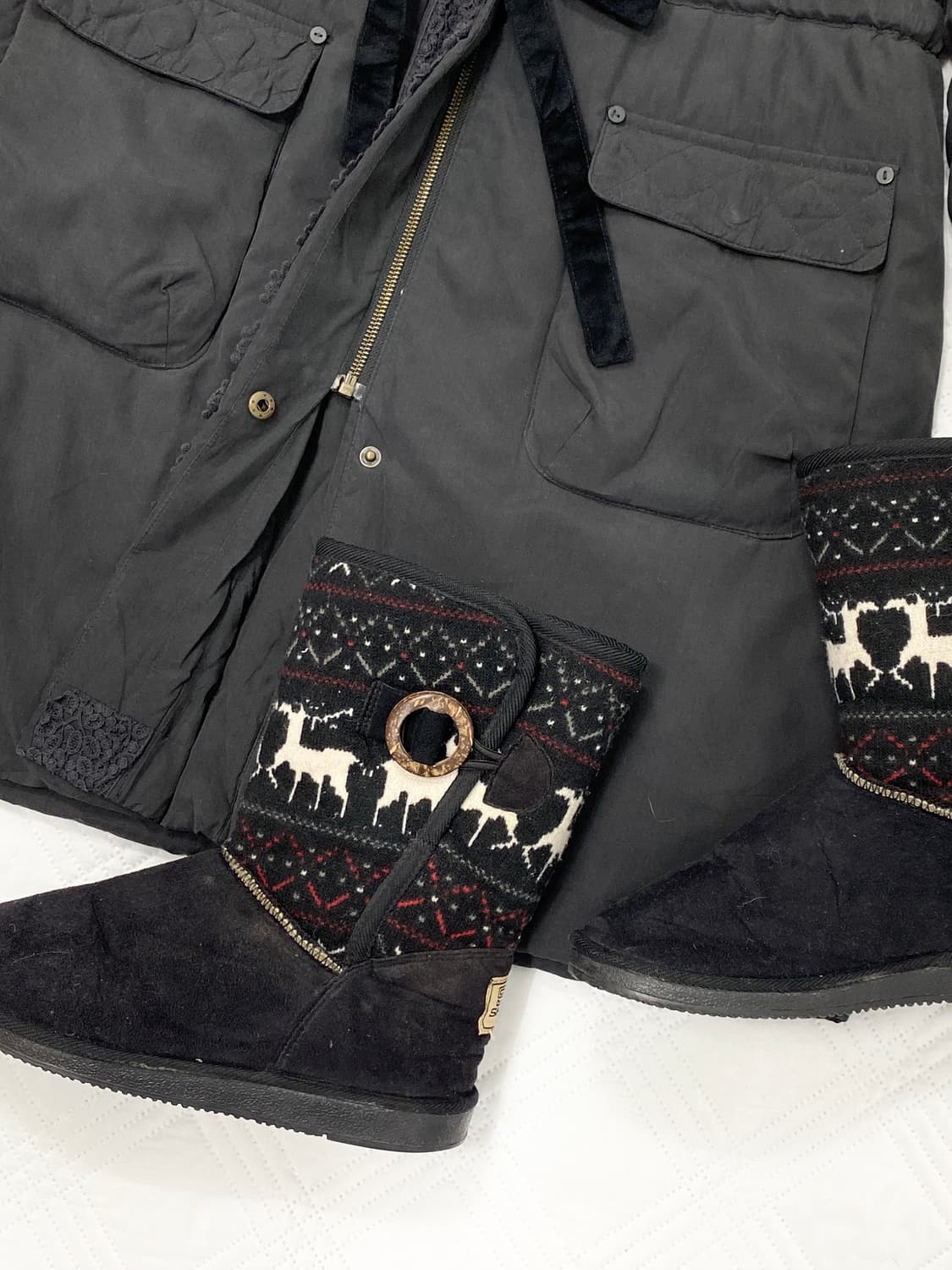 ꒰ঌ 엑시즈팜 차콜 패딩 자켓 ໒꒱ 상품이미지5