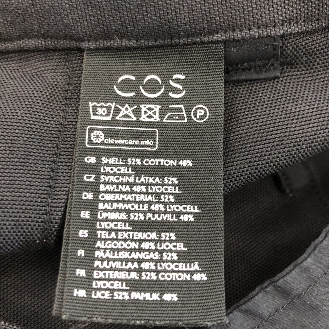 COS 코스 와이드 블랙 치노팬츠 34 인치  상품이미지5