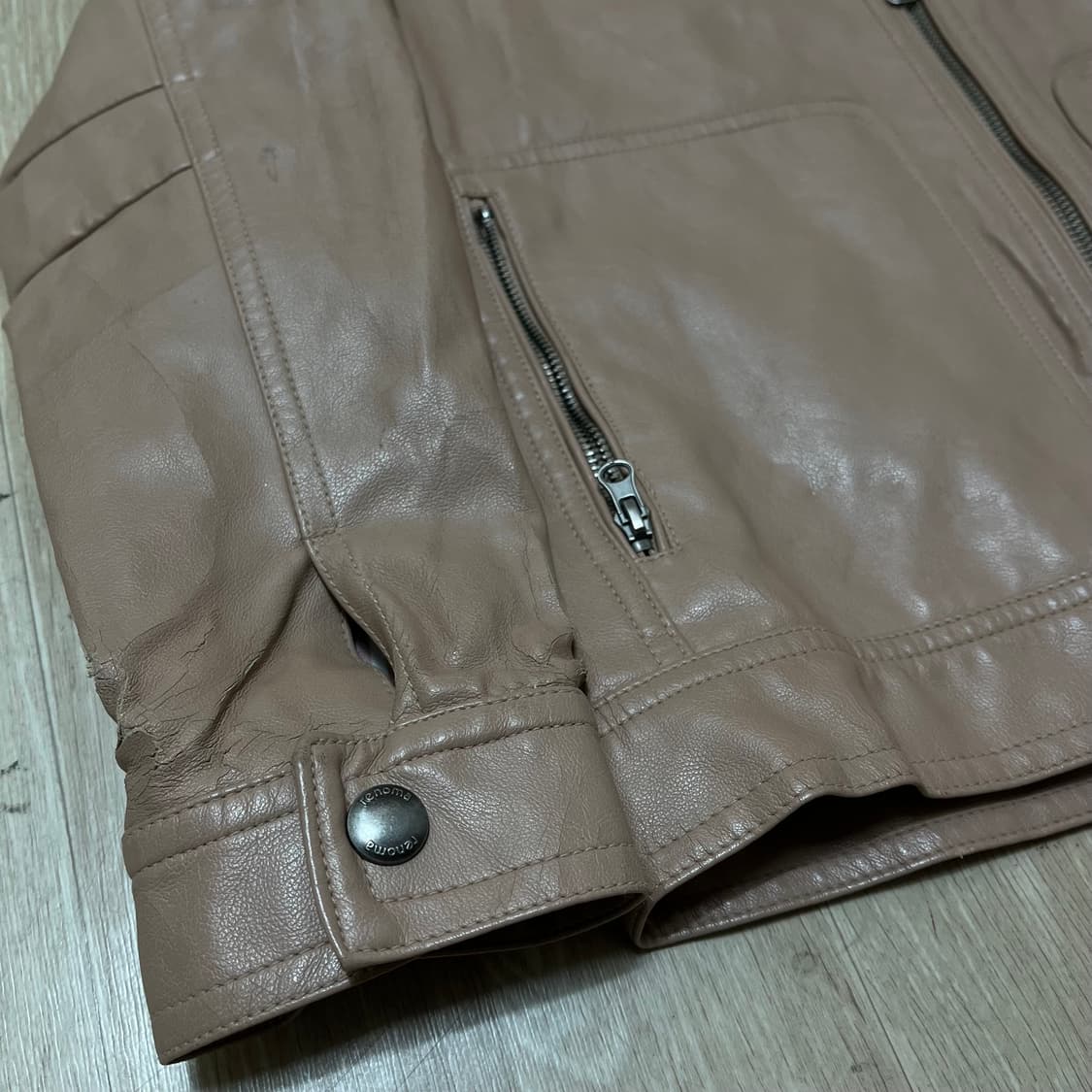 레노마 레더 바이커 가죽 자켓 140/10-11세 상품이미지7