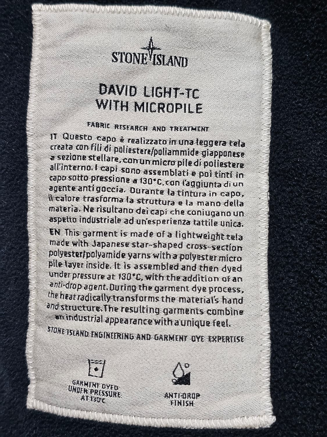 스톤아일랜드 다비드 LIGHT TC MICRO PILE 후드 자켓 상품이미지6