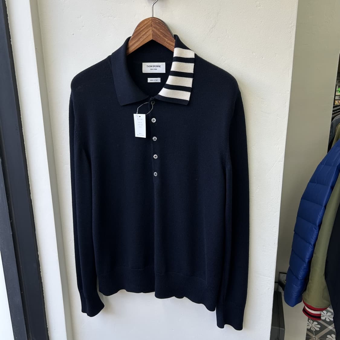 15987 - 톰브라운 카라 4선 울 니트 (울 100%) 상품이미지2