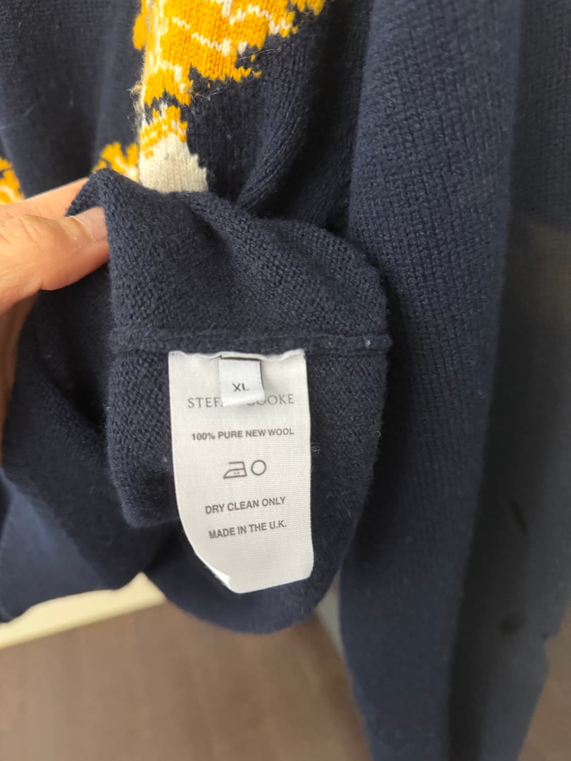 스테판쿡 프린팅 니트 네이비 XL 상품이미지4