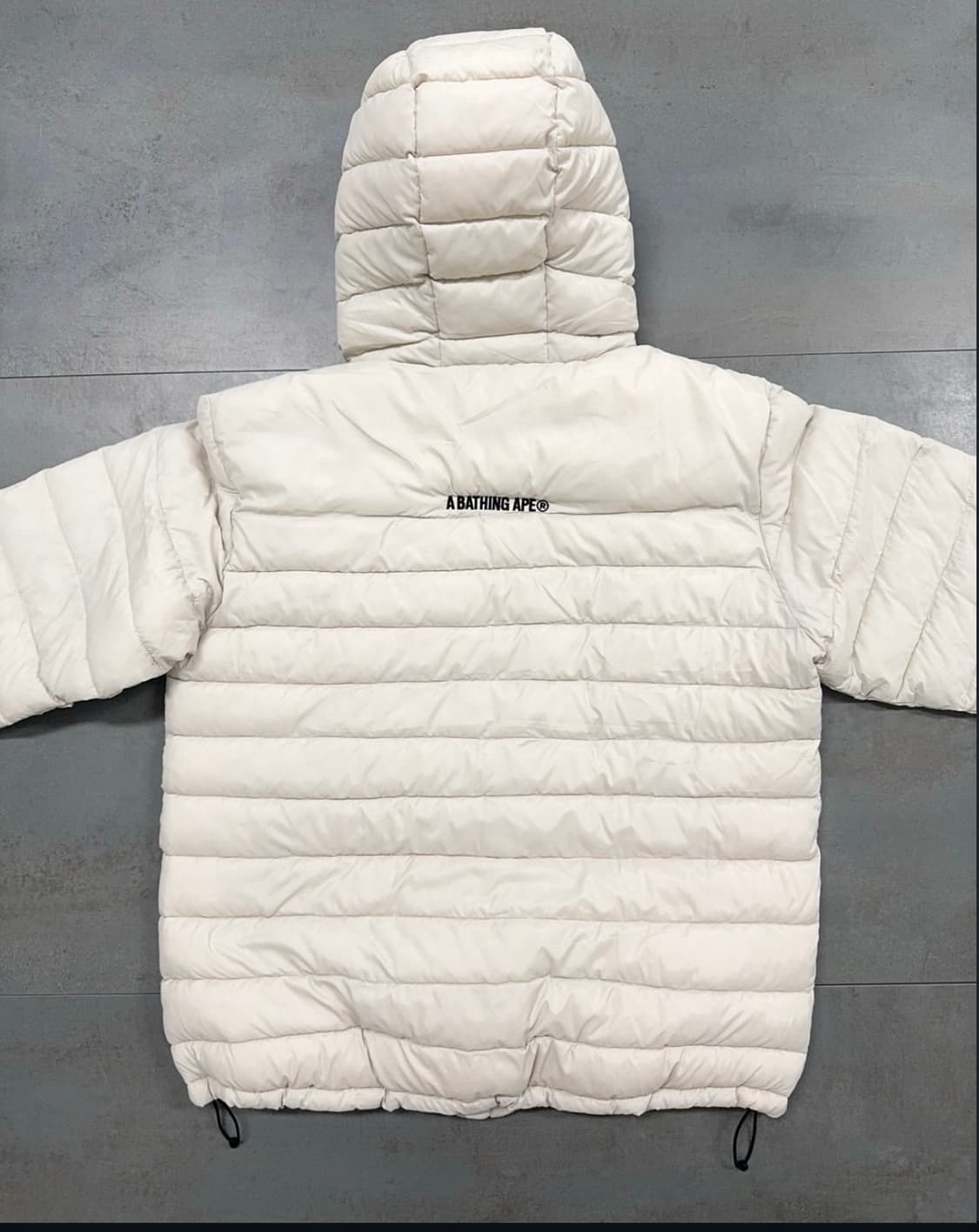 베이프 경량패딩 아이보리 상품이미지2