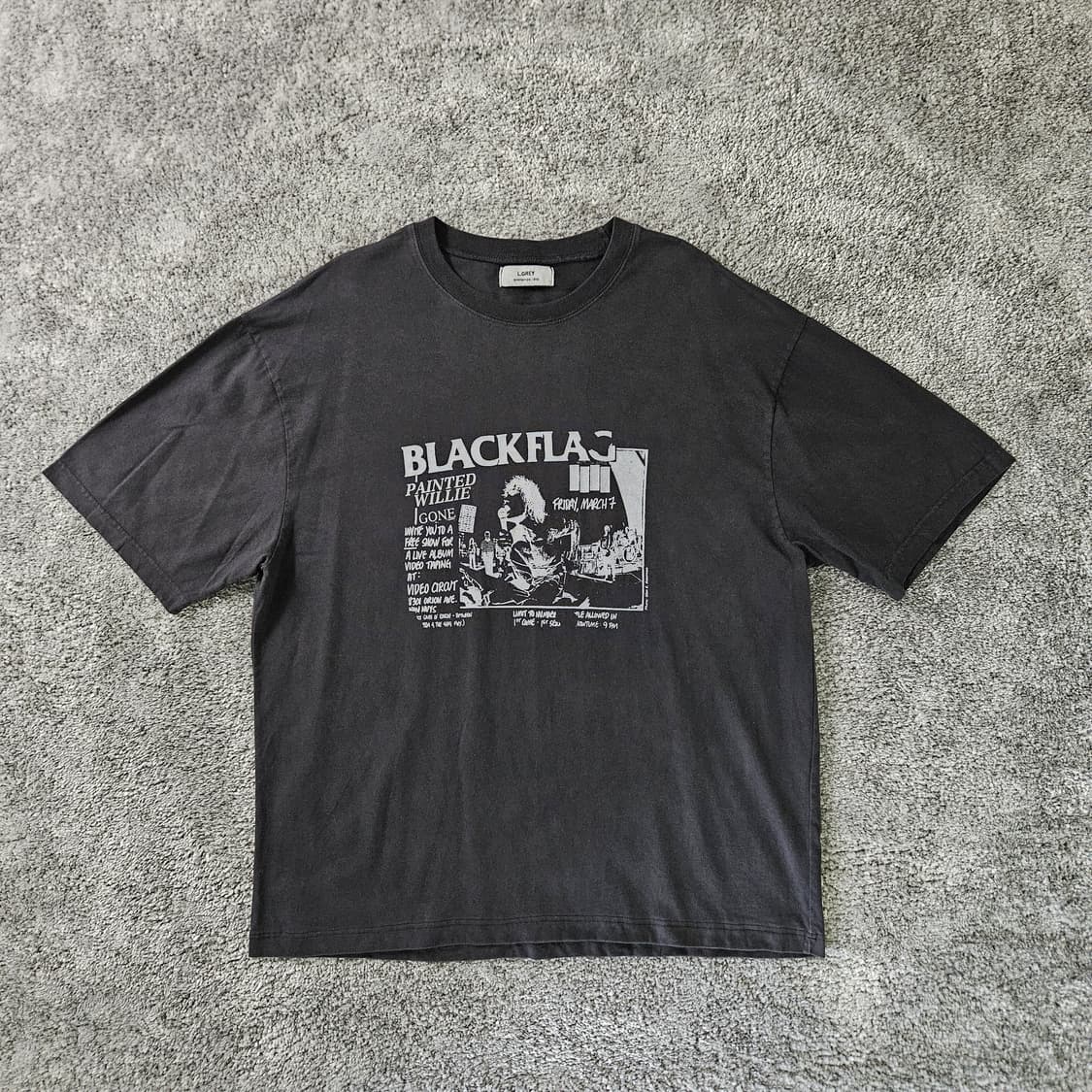 [무료배송] L.GREY BLACK FLAG 반팔 티셔츠 상품이미지1