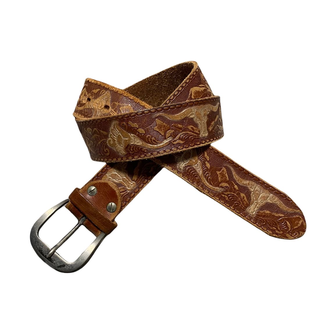 selected vintage 레더 웨스턴 벨트 상품이미지1