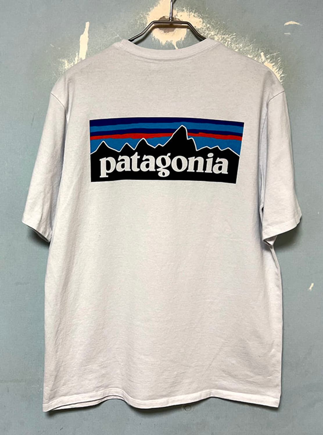 파타고니아 남자 반팔티 화이트 라운드넥 캐주얼 백로고 기본 M 95  상품이미지2