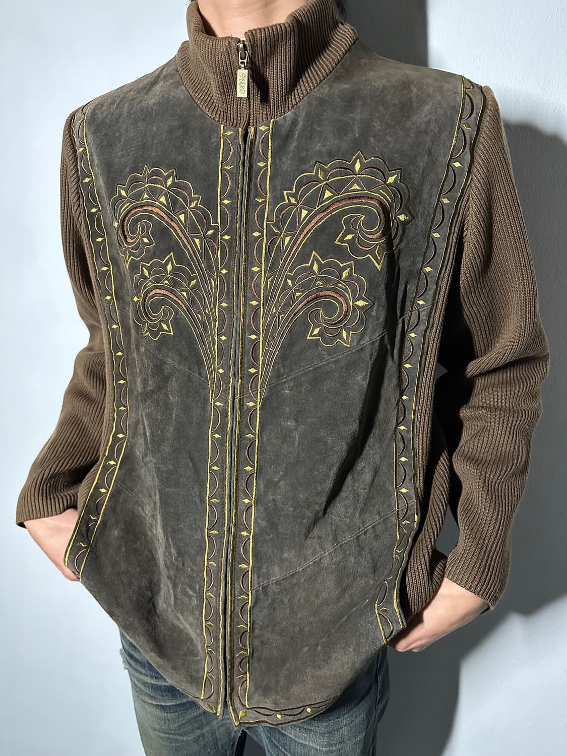 (80s)BOB MACKIE ‘WEARABLE ART’ 스웨이드 자켓 상품이미지1