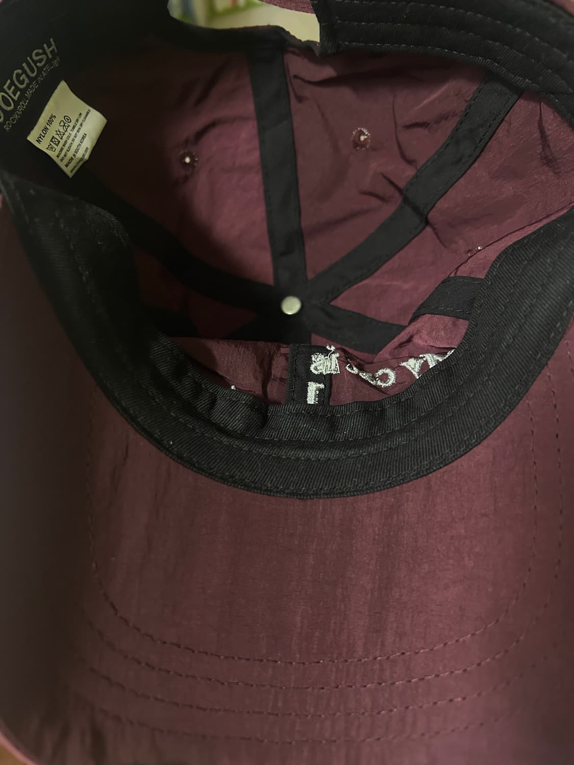 조거쉬 나일론 볼캡 버건디 모자 상품이미지3