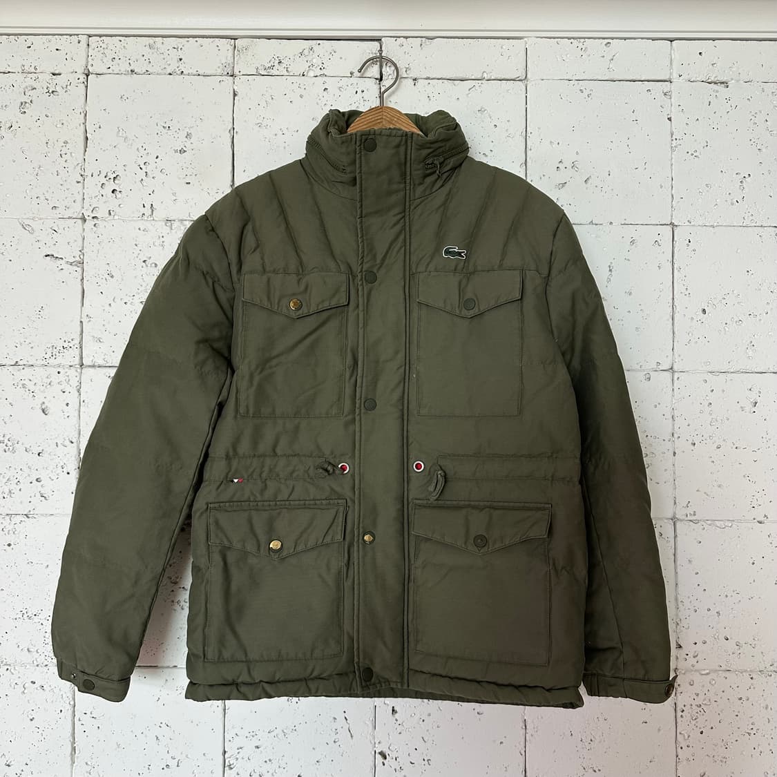 95 라코스테 덕다운 패딩 카키 상품이미지1