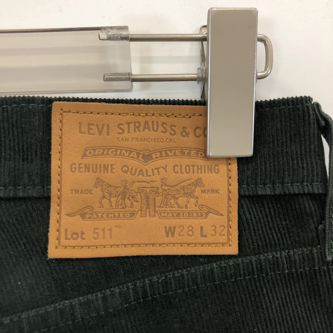 리바이스 프리미엄 빅E 화이트탭 코듀로이 팬츠 28 그린 상품이미지3