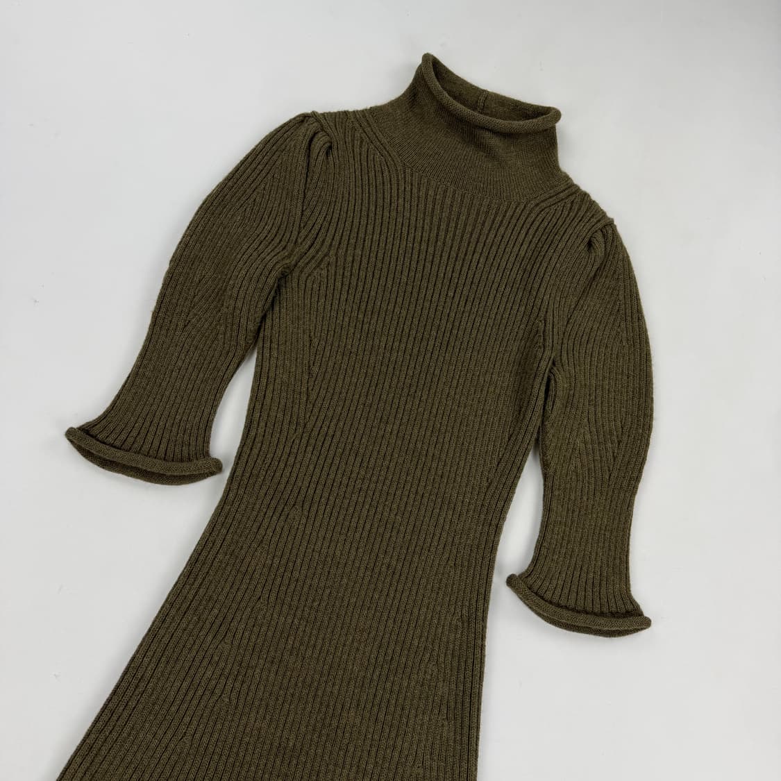 막스마라 스포츠막스 터틀넥 골지 니트 미디 원피스 상품이미지2