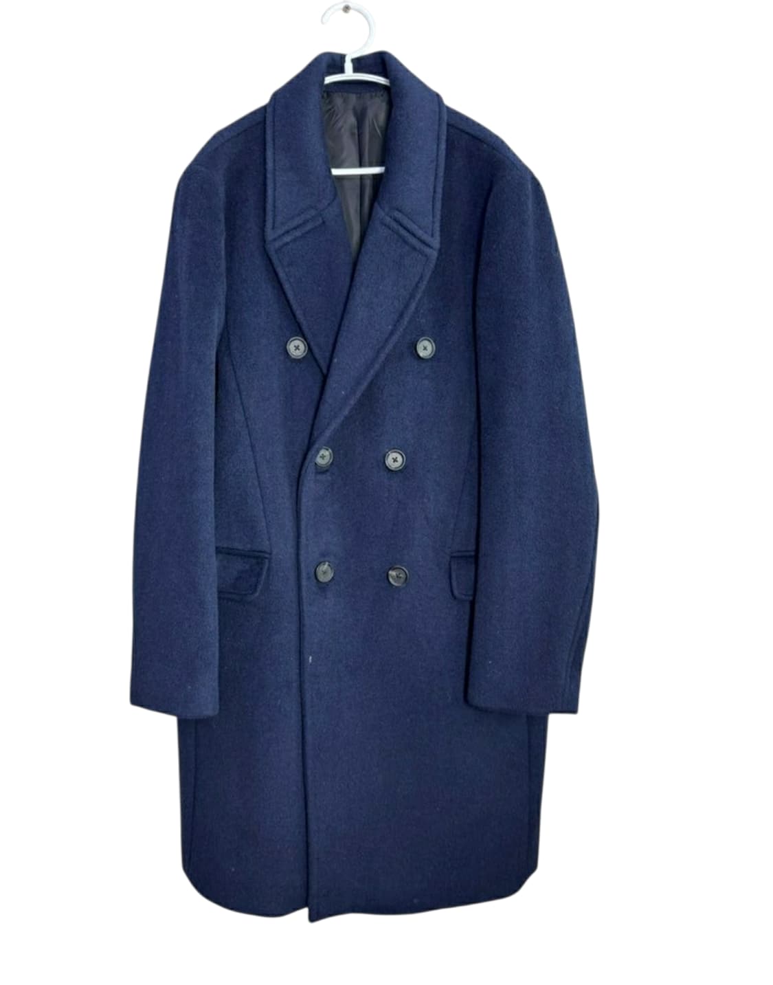 JACK&JILL(정품)지적이고 우아한 네이비컬러 울 더블코트 하프코트 상품이미지1