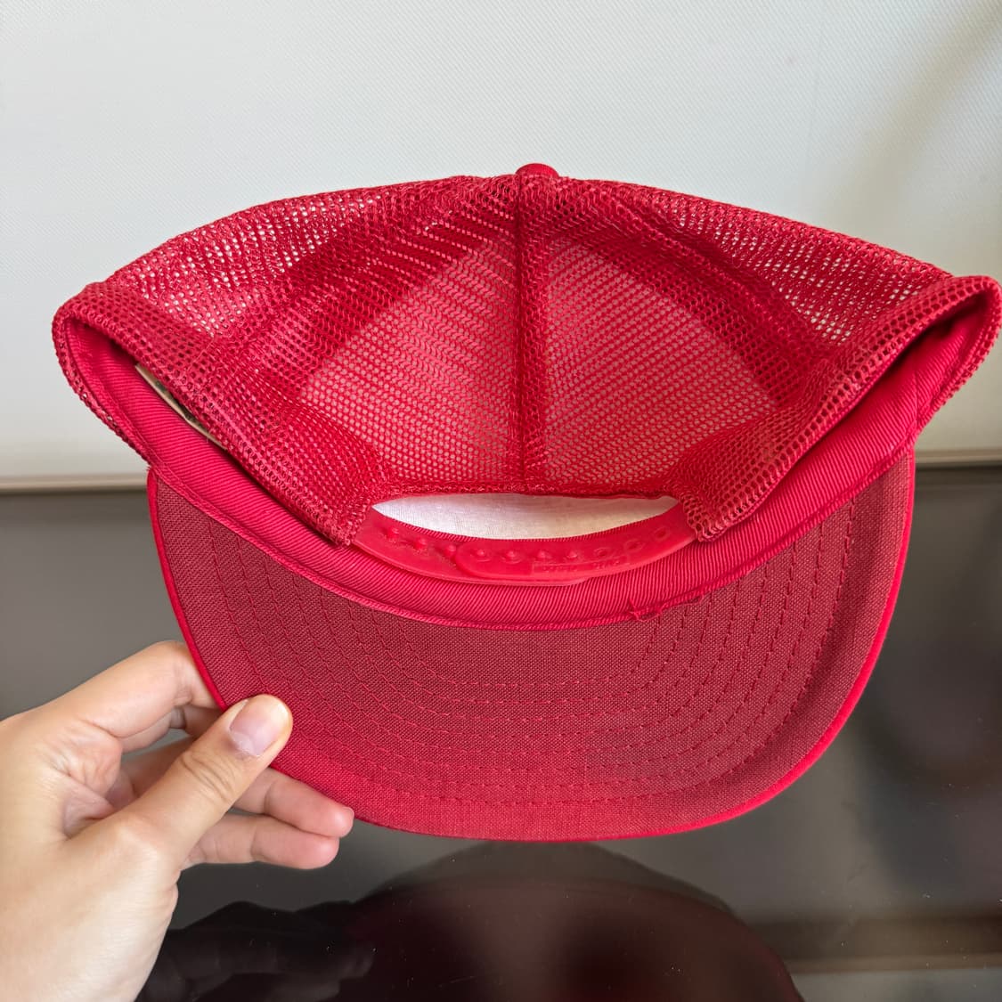 USA BARKER 레드 빈티지 모자 볼캡 vintage cap 상품이미지4