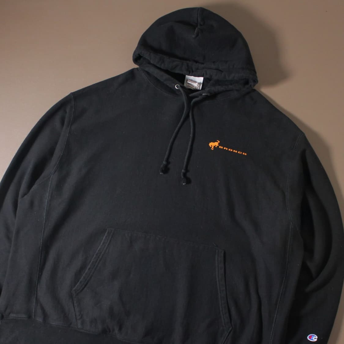 Champion 챔피온 프린팅 블랙 기모 후드티 상품이미지3