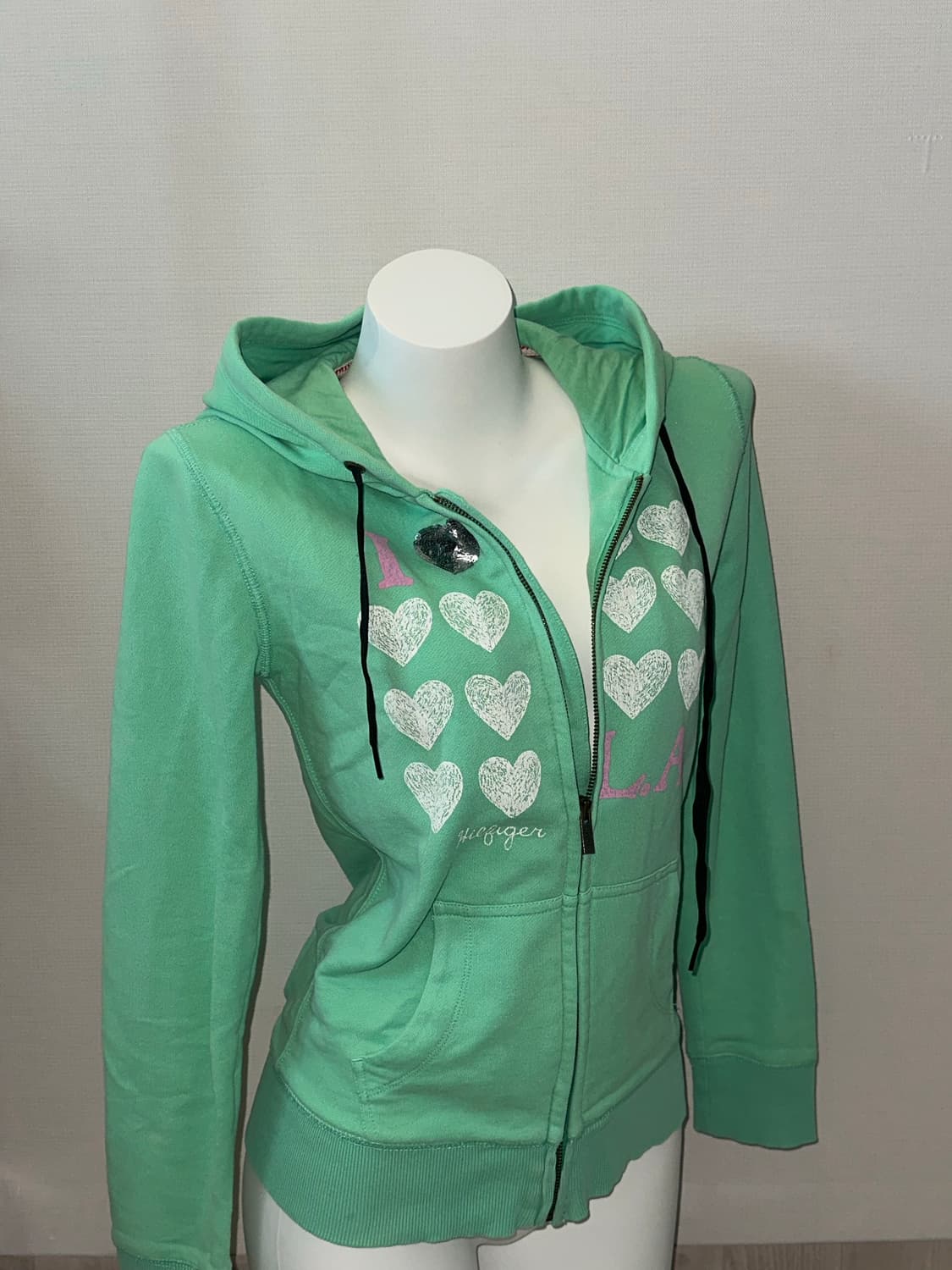 타미힐피거 민트 후드집업 상품이미지5