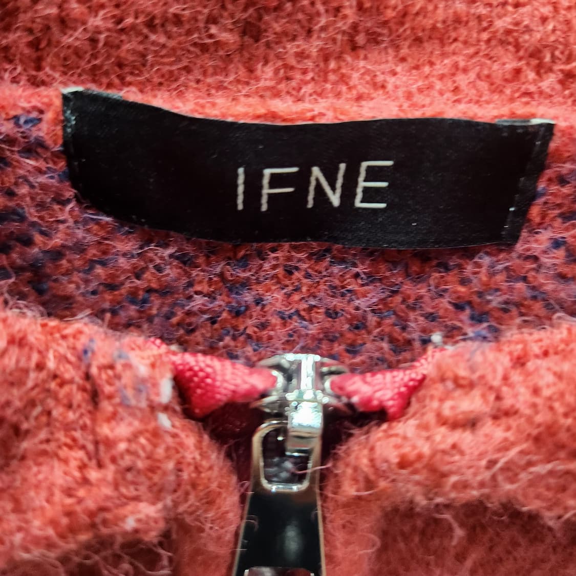 노르딕 패턴 카라 반집업 니트 L 상품이미지4