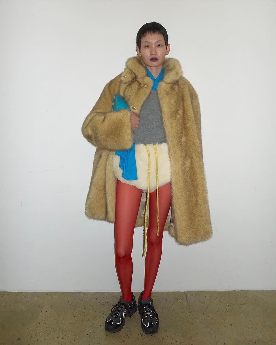 [새상품] 낸시부 더블 브레스티드 퍼 코트 상품이미지2