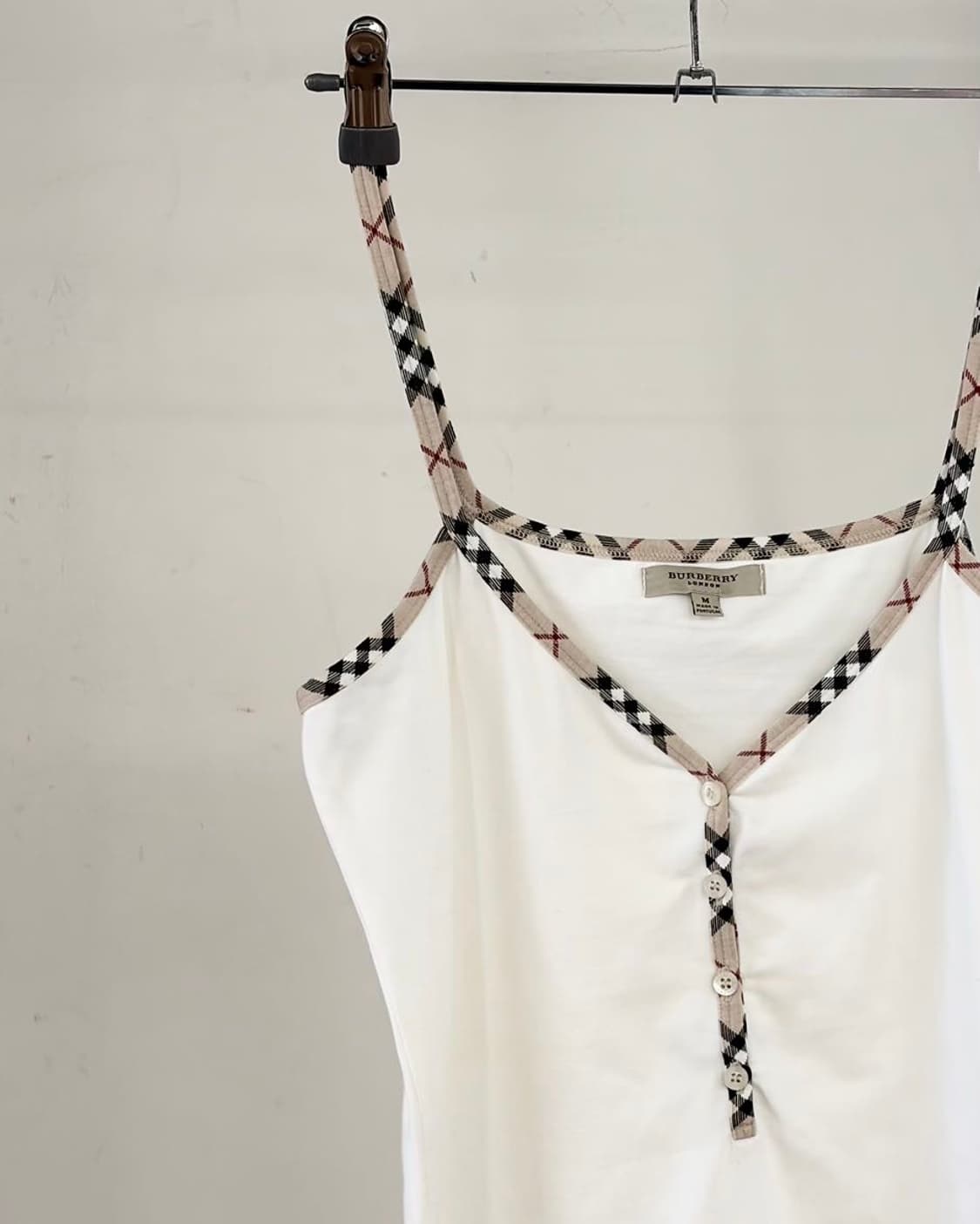 버버리 런던 화이트 노바 체크 슬리브리스 상품이미지2