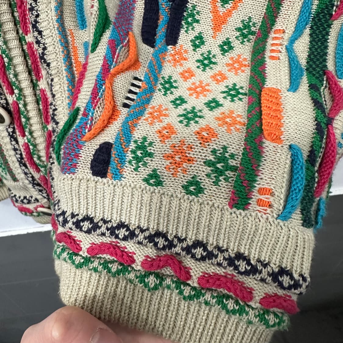 빈티지 케이블 니트 베스트 상품이미지5