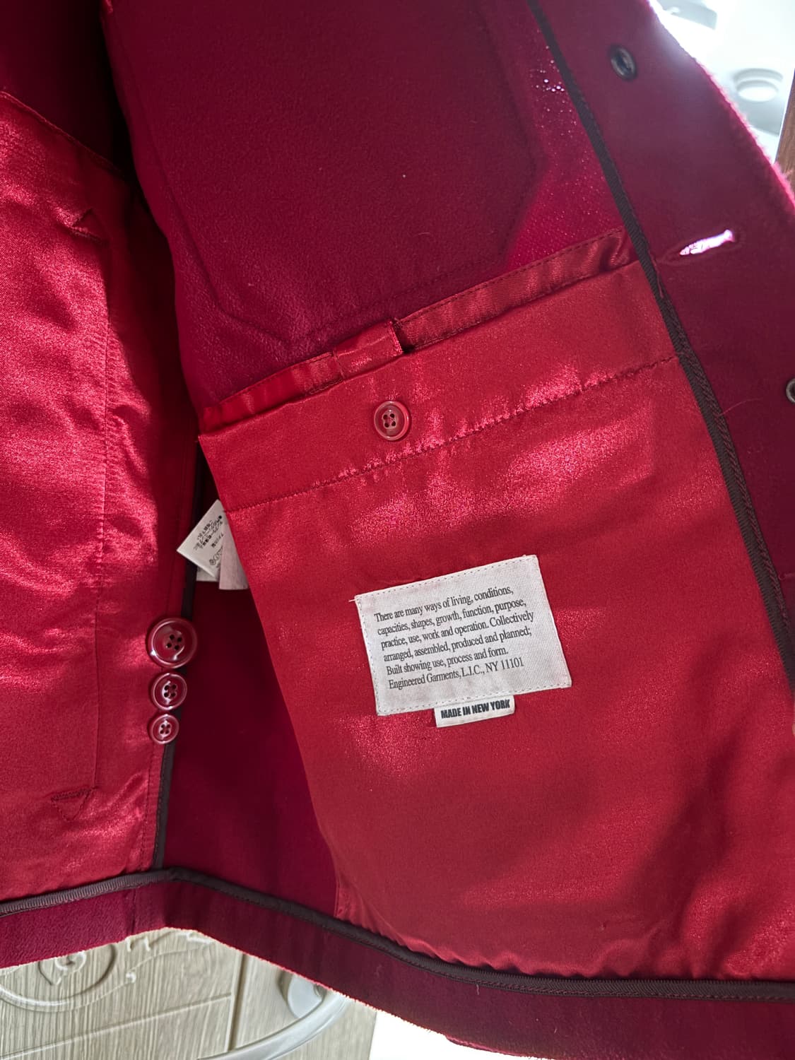 Engineered garments 엔가 페이크 울 자켓 S 상품이미지4