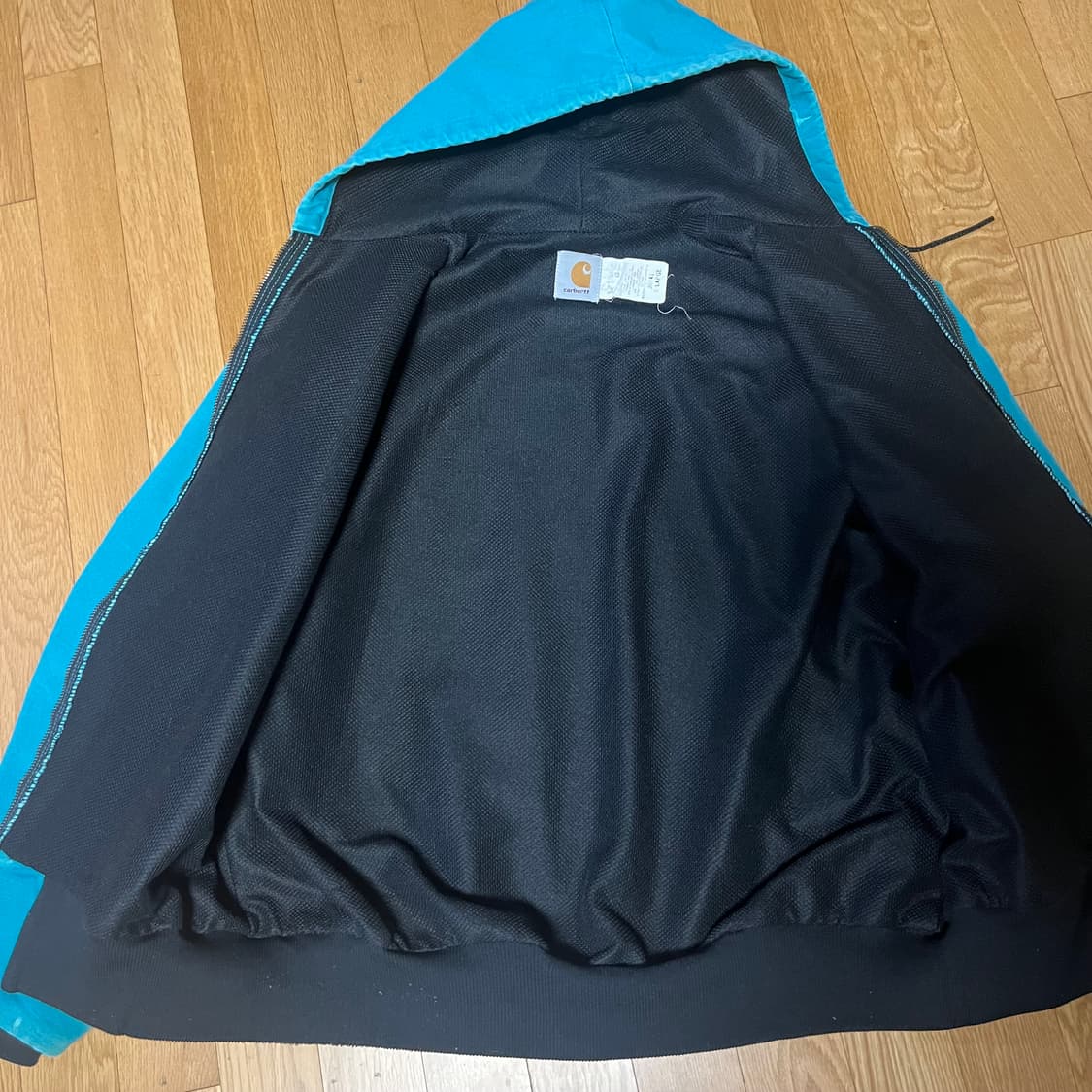 [XL] 90s 빈티지 칼하트 액티브 자켓 JR441 틸 그린 상품이미지3