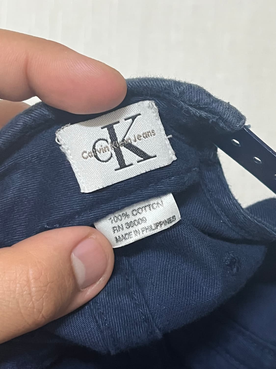 1990s Calvin Klein Jeans Navy Cap 상품이미지4