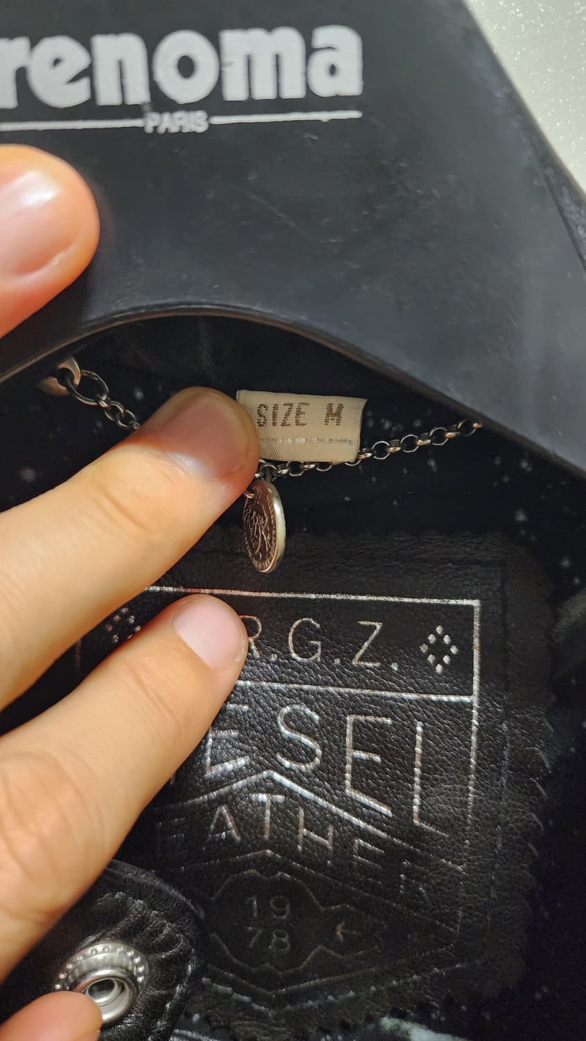 정품 디젤(DIESEL) 레더 가죽 라이더 자켓 상품이미지6