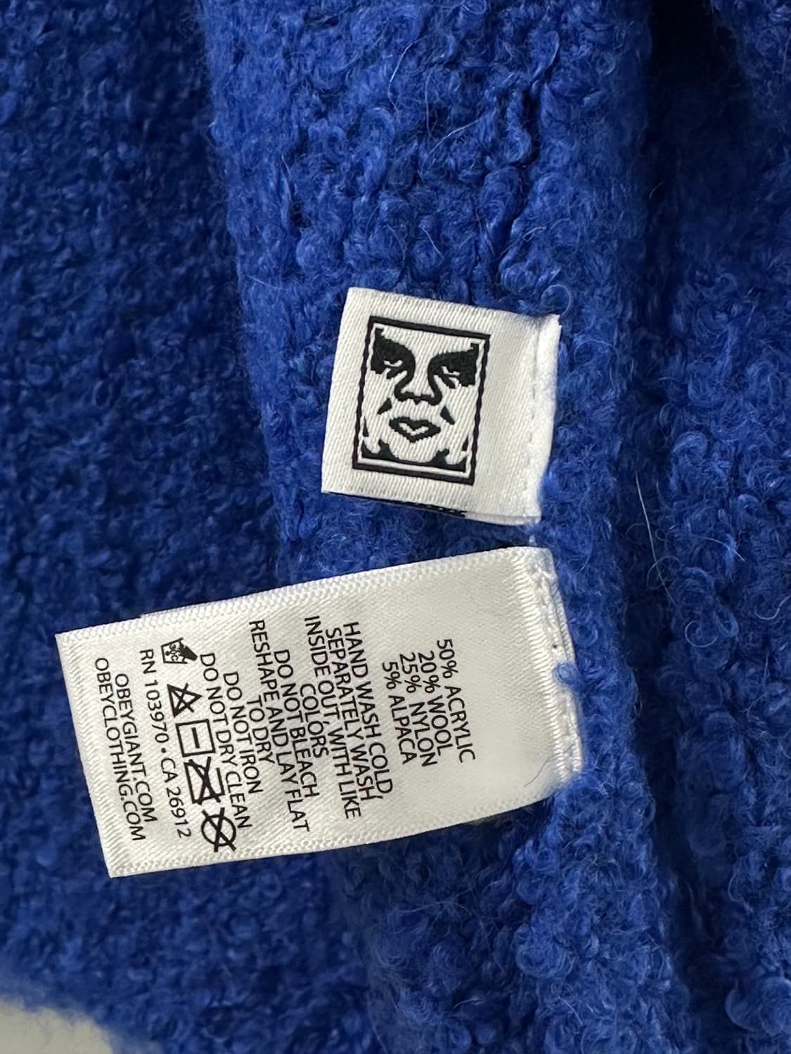 OBEY Patron 가디건 새상품 (블루, L) 상품이미지6