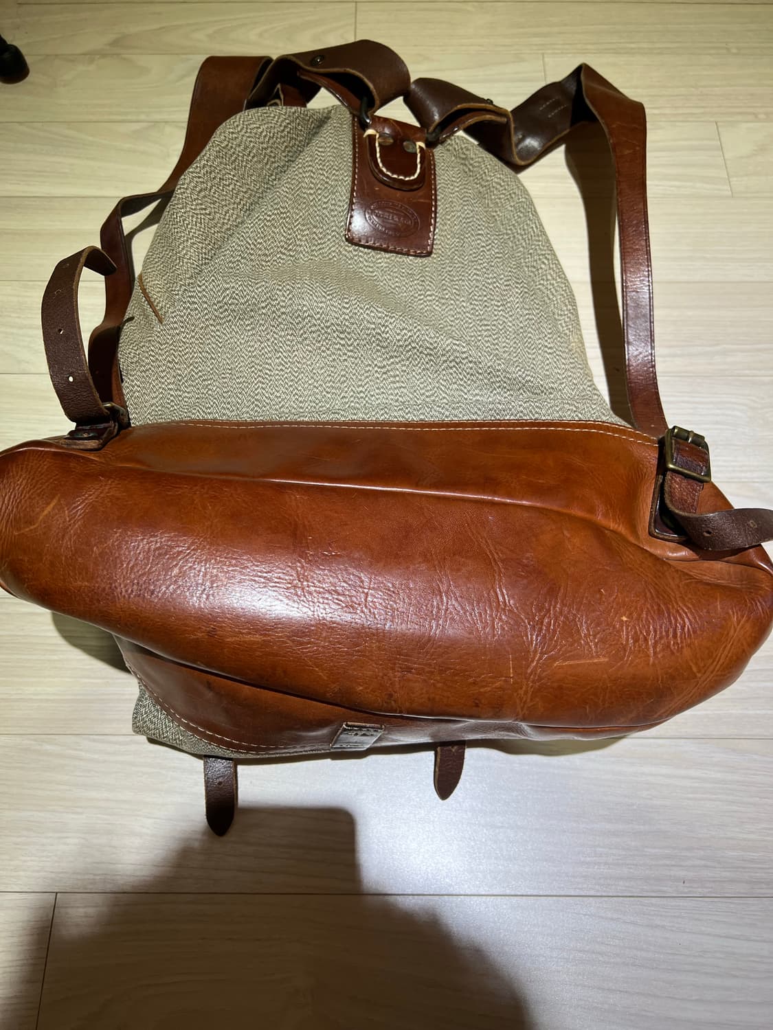 rrl / 더블알엘 그레이그린 레더직물 백팩 / 프리 상품이미지6