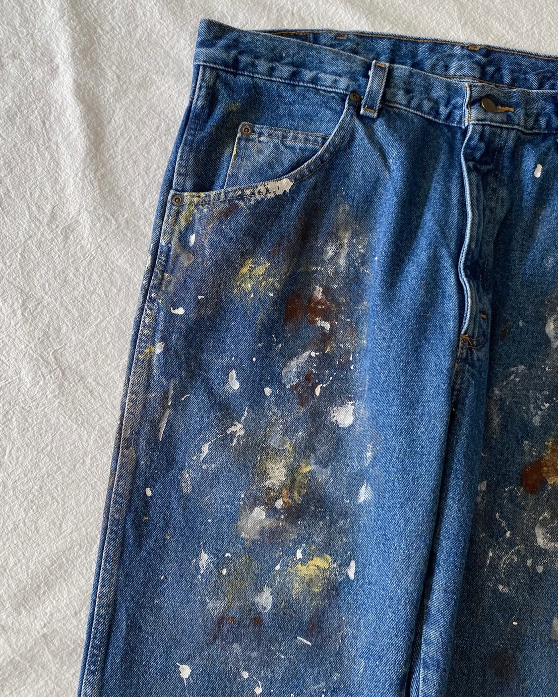 랭글러 페인팅 데님 팬츠 상품이미지4