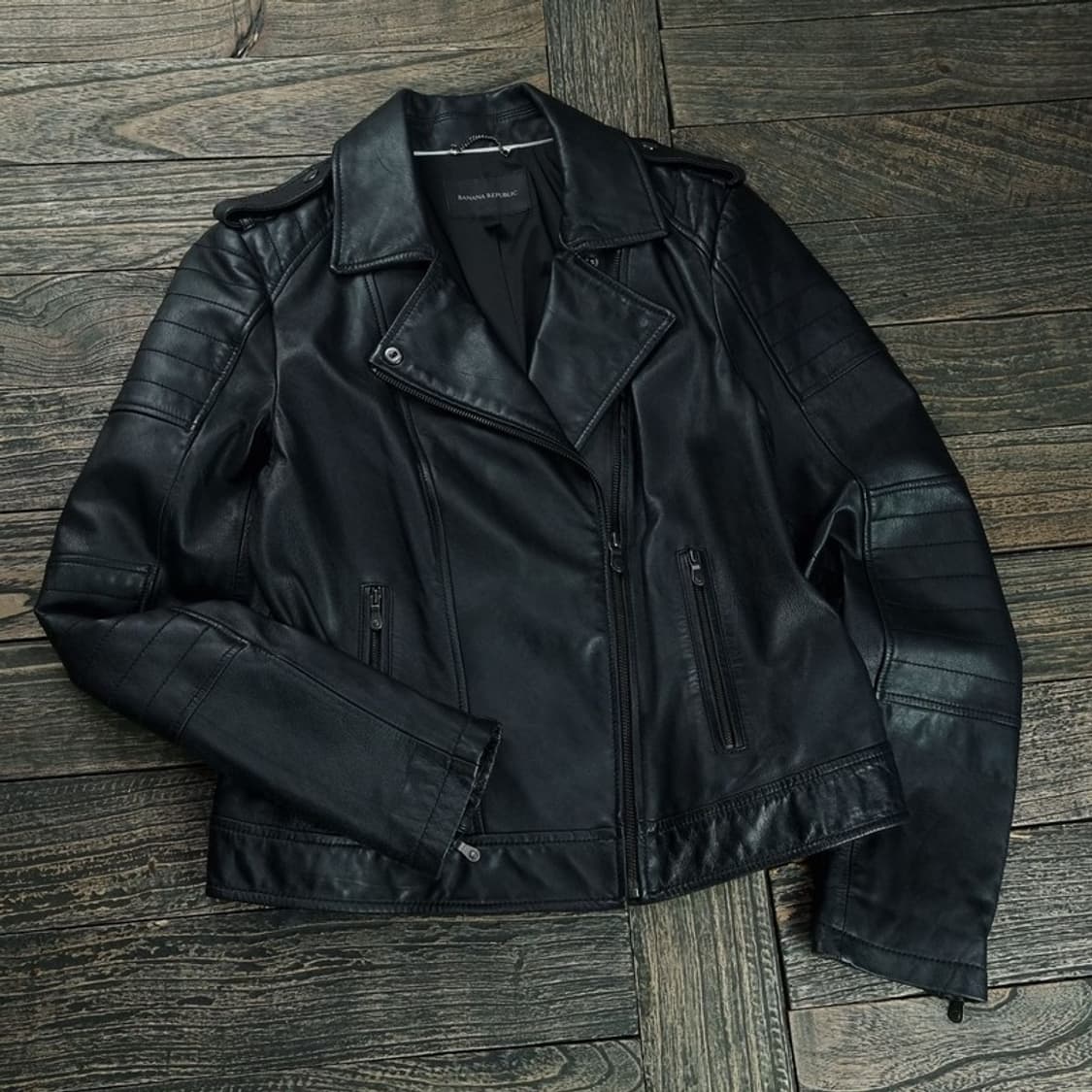 [바나나리퍼블릭] 리얼 램스킨 양가죽 사선 고딕 레더 자켓 M18705 상품이미지1