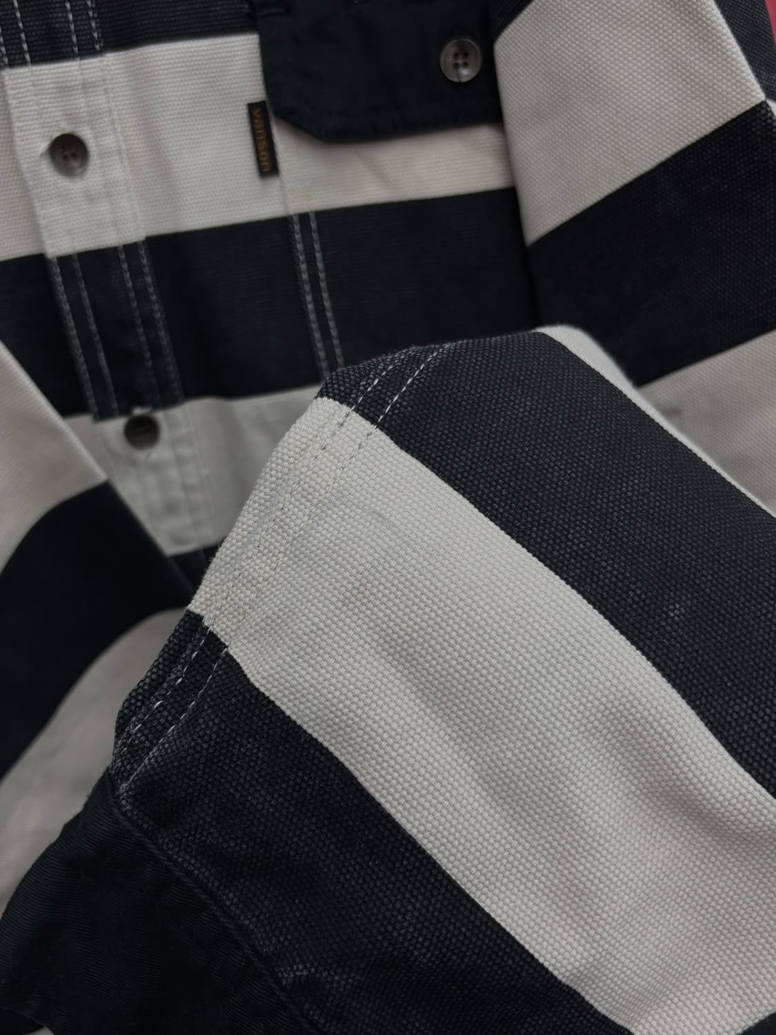 밴슨 레더 스트라이프 자켓 상품이미지7