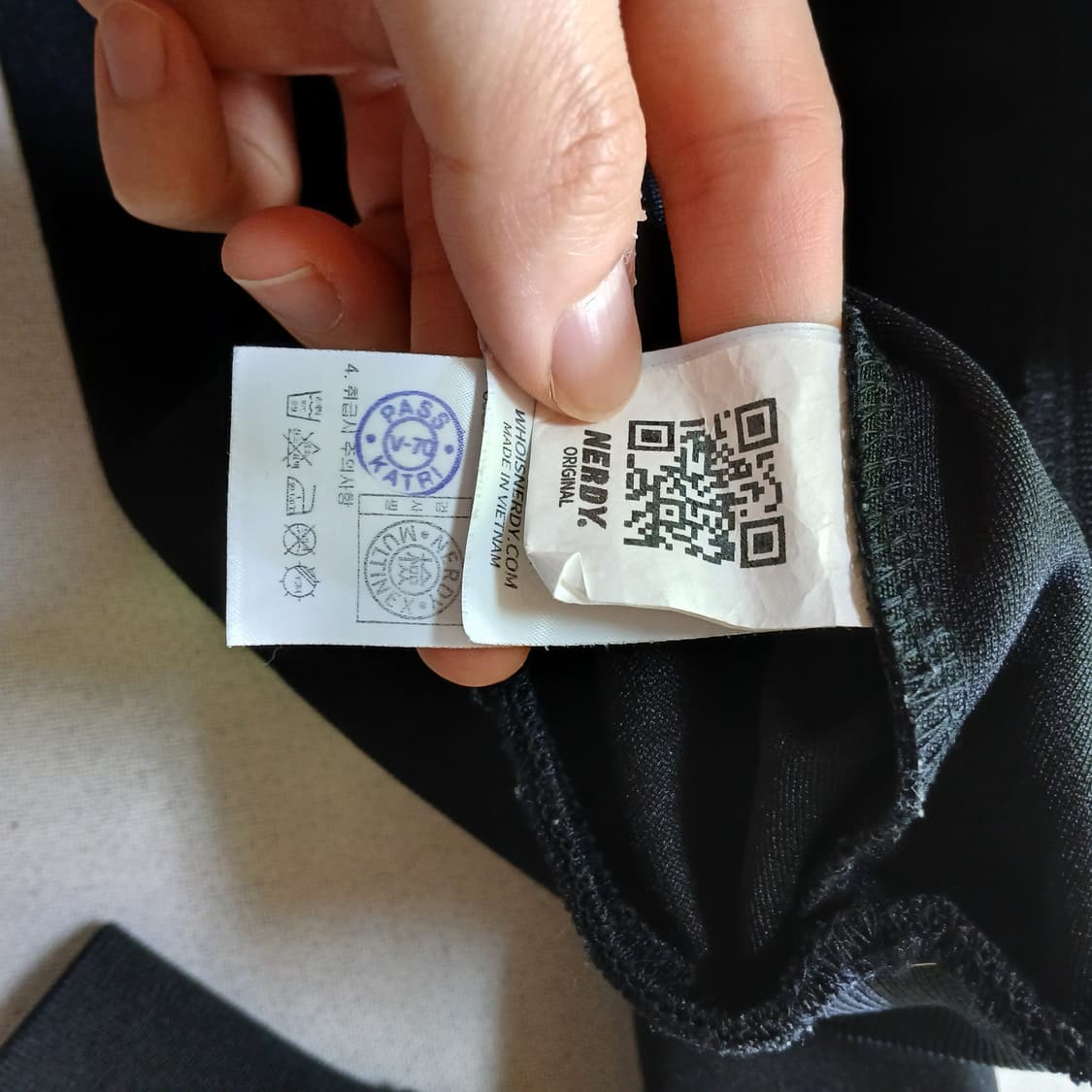 Nerdy 널디 블랙 연보라 져지 트랙탑 자켓 상품이미지10