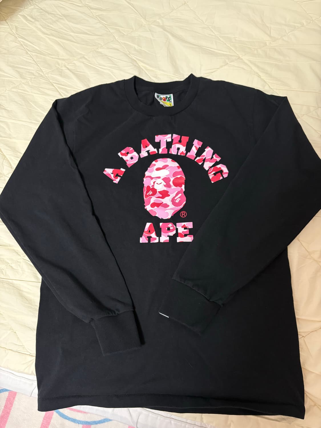 베이프 롱슬리브 핑크 S 상품이미지2