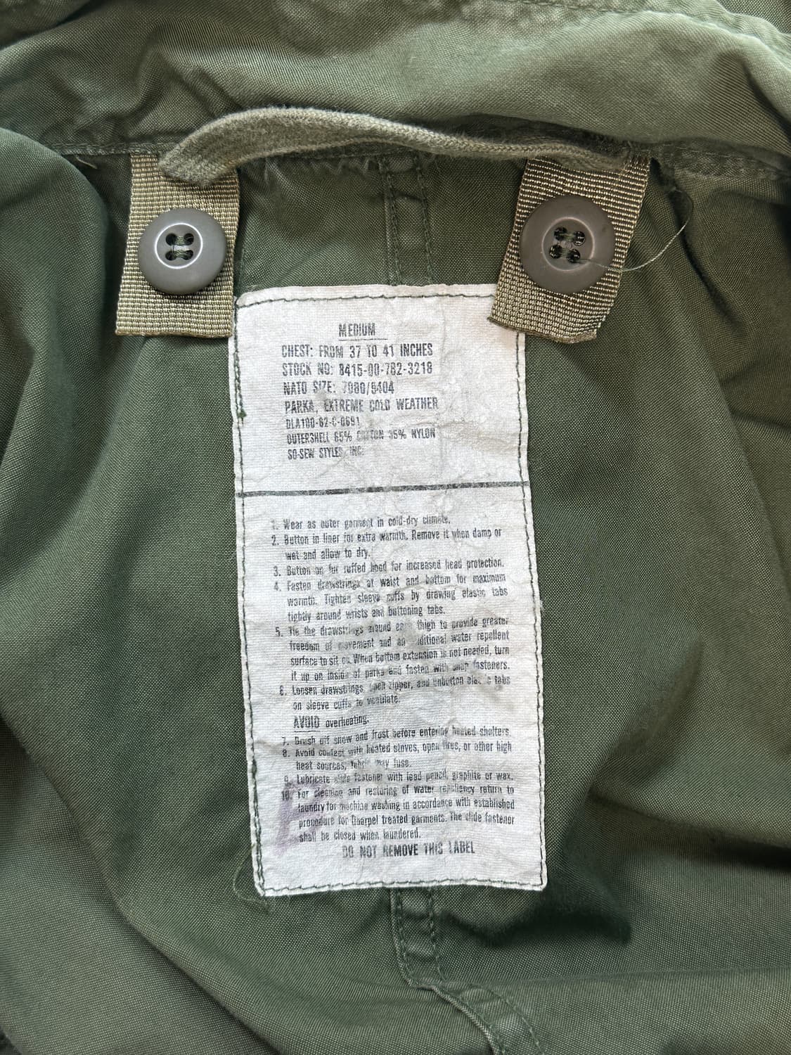 70s M-65 피쉬테일 us army 야상 상품이미지5