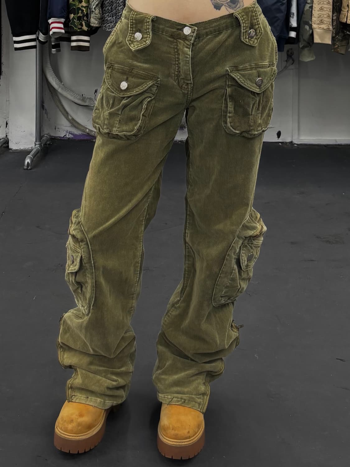 VTG 코듀로이 부츠컷 카고팬츠 상품이미지2