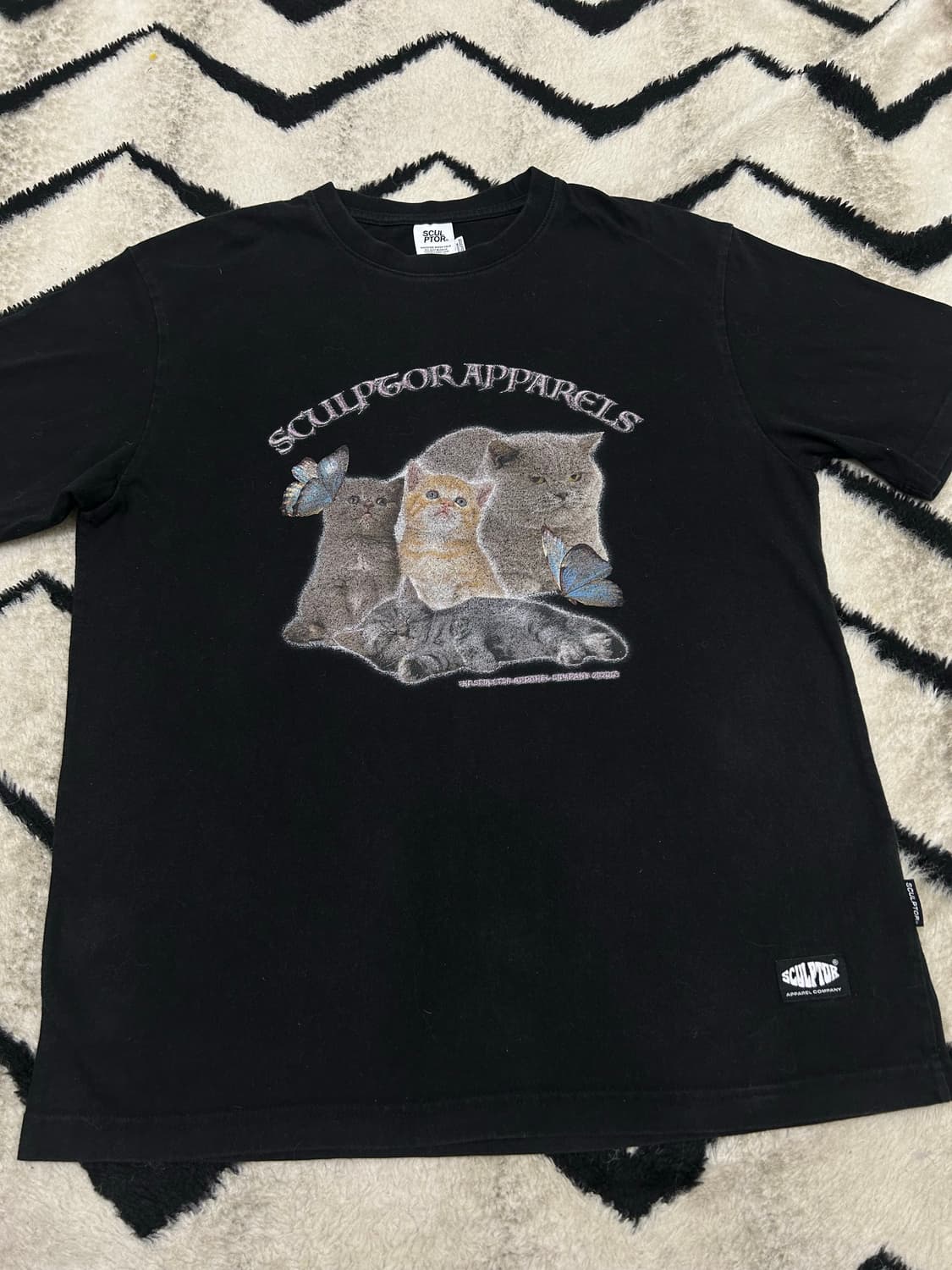 [M]스컬프터 Cat 반팔/블랙 상품이미지2