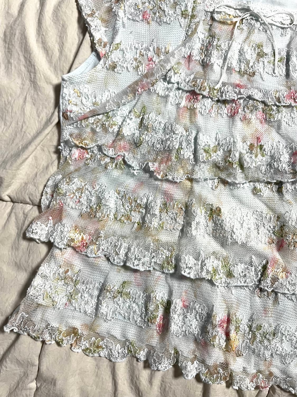 JP vintage flowery lace blouse 상품이미지2