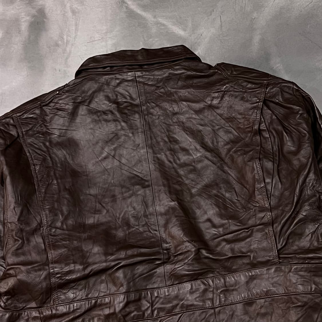  빈티지 레더 봄버 자켓 y15015 상품이미지4