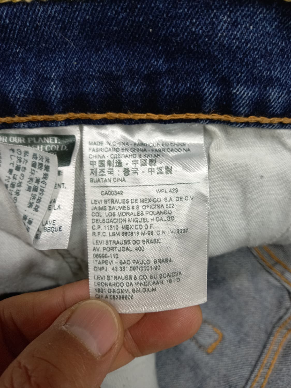 38 리바이스511 워싱 스판 슬림일자진 38-154 상품이미지8