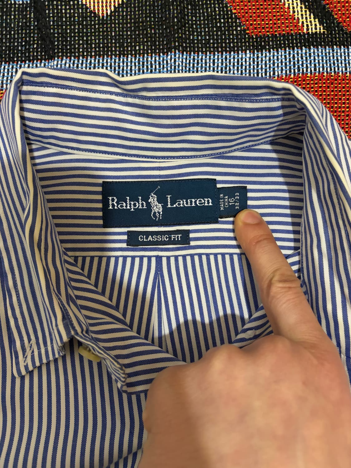 M) 폴로 랄프로렌 스트라이프 셔츠 상품이미지4