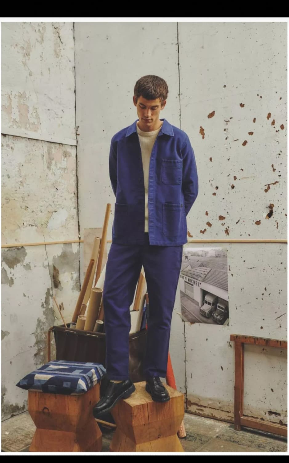 르몽생미셸 몰스킨 남성 워크자켓 Blue 50 상품이미지1