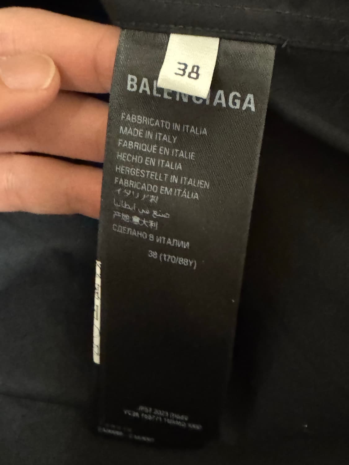 발렌시아가 후드셔츠 유니티 스포츠 아이콘 패치드 셔츠 라지 핏 블랙 상품이미지8