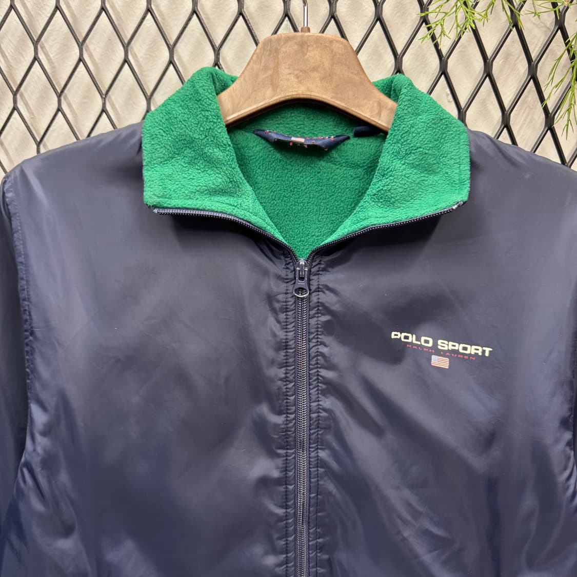 90s 폴로 랄프로렌 스포츠 코치자켓 안감 플리스 디테일 네이비 상품이미지3