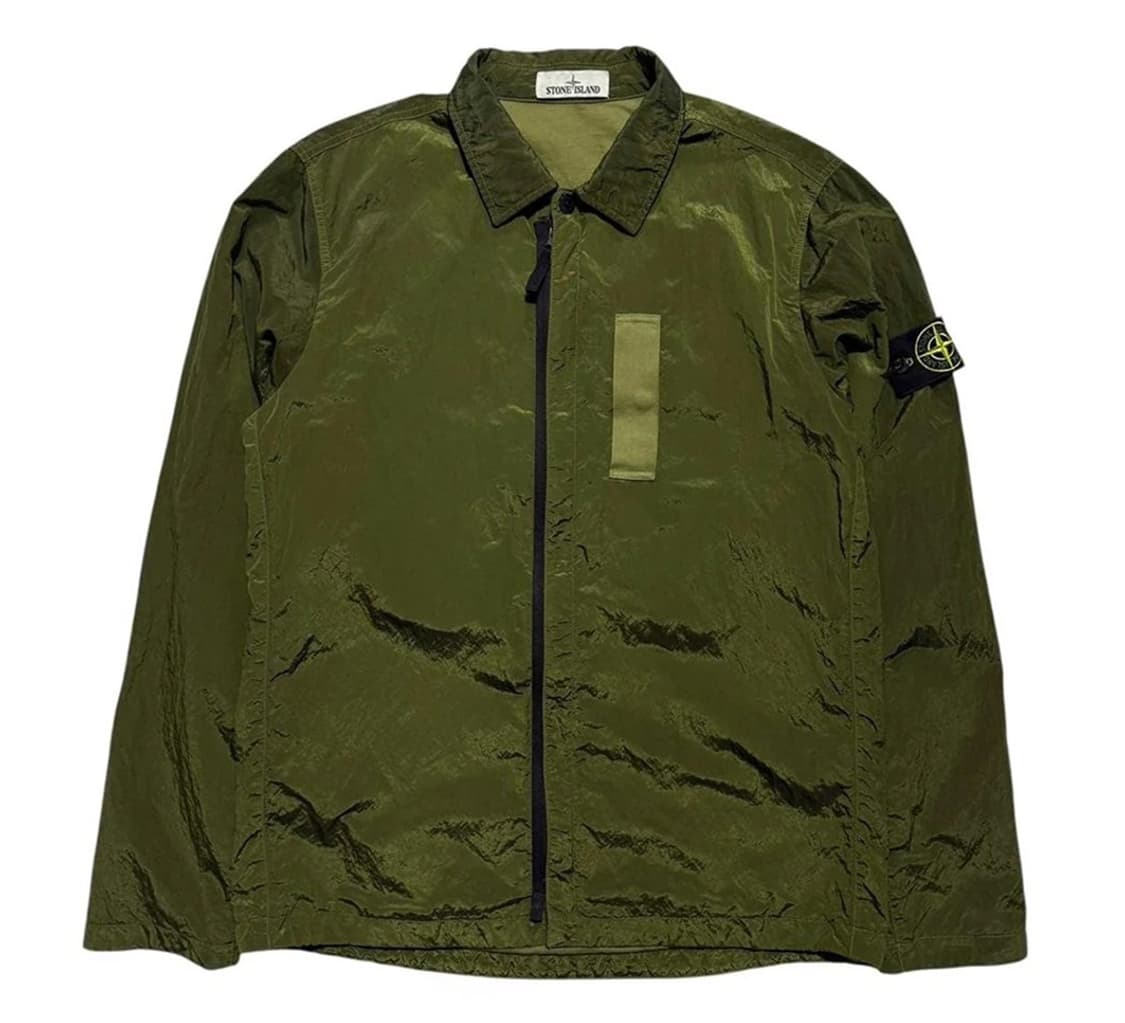 스톤아일랜드 나일론 메탈 오버셔츠 카키 상품이미지3
