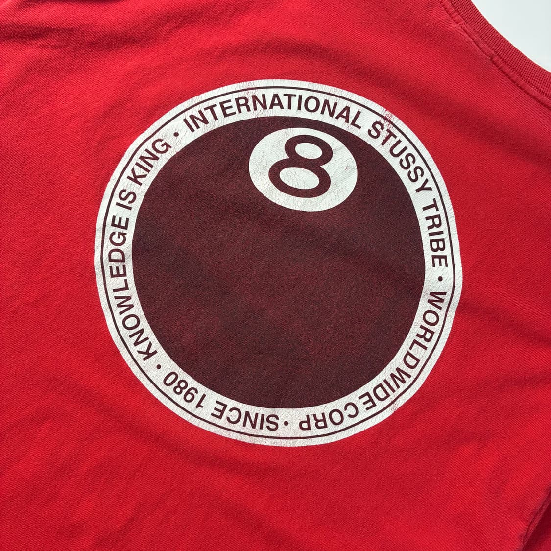 Stussy  스투시 월드와이드 8ball 닷 레드 반팔 티셔츠 상품이미지5