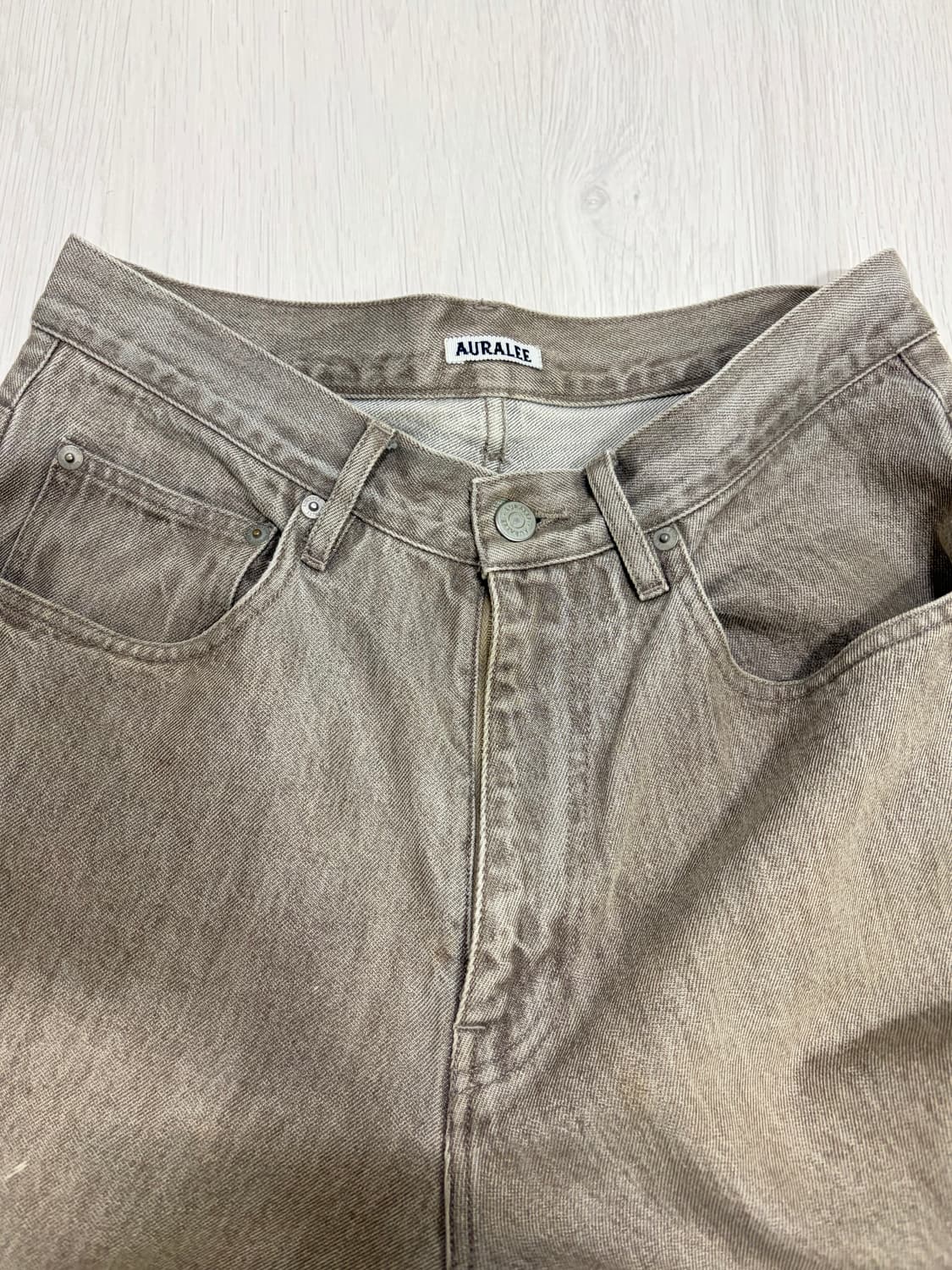오라리 모카 브라운 와이드 데님 30 상품이미지3