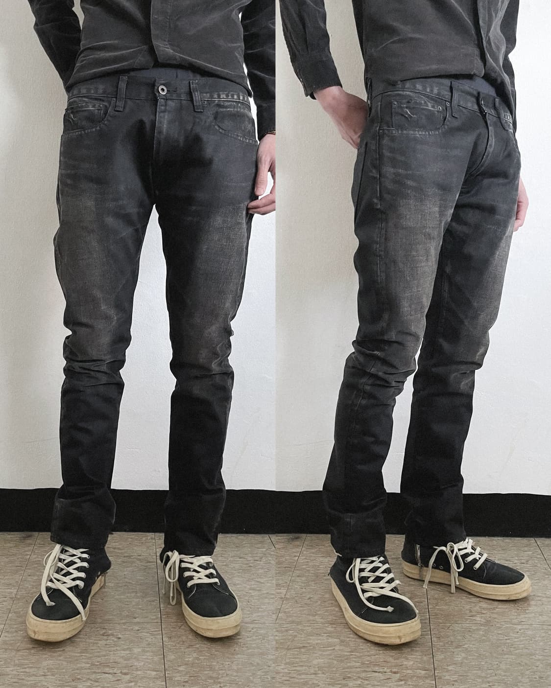 준 하시모토 왁스코팅 샌드워시 데님 상품이미지2