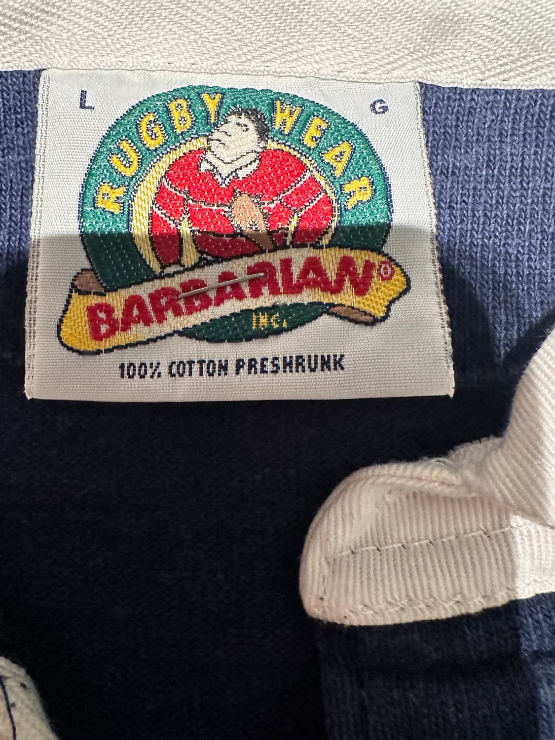 바바리안 럭비 티셔츠 네이비 L 상품이미지2